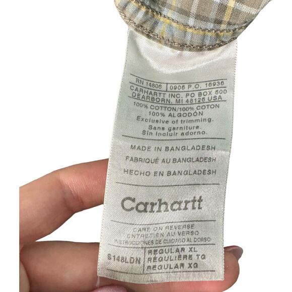 Carhartt Full Button Up. Collared Polo Shirt - Picture 8 of 9